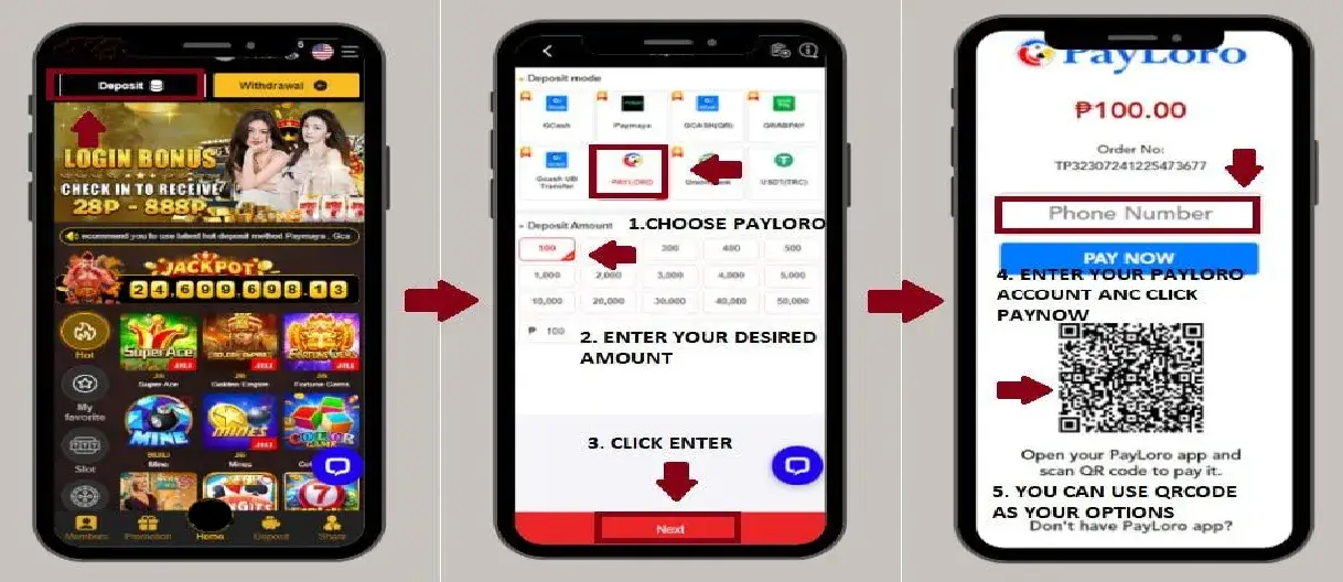 FJILI Deposit using PAYLORO