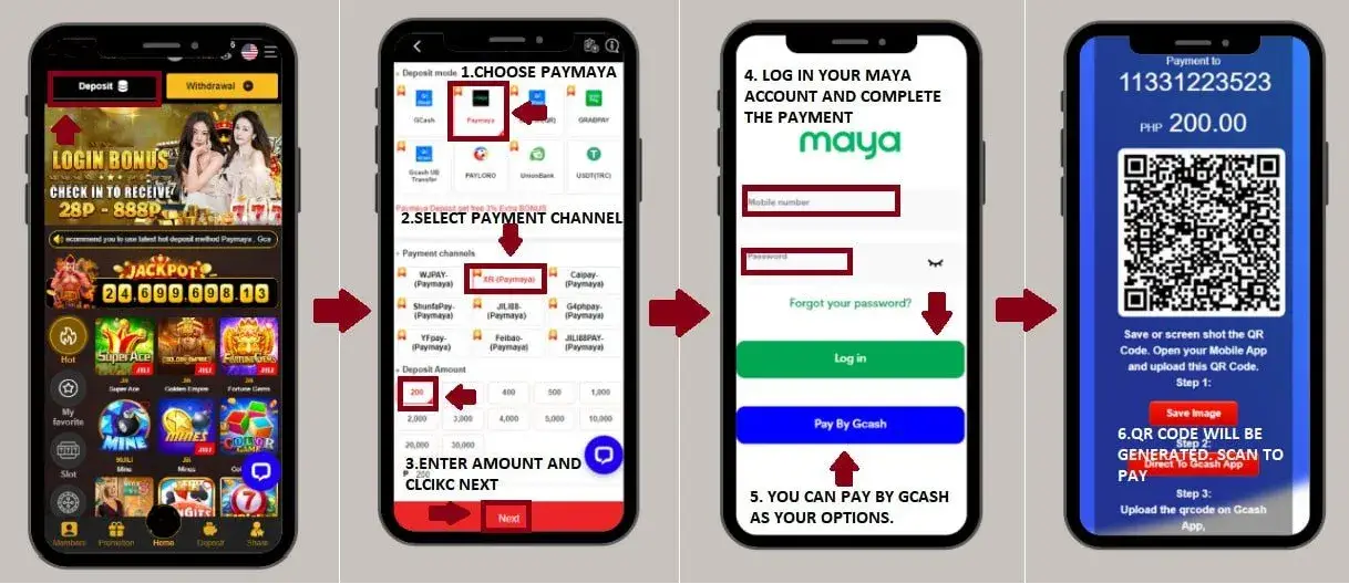 FJILI Deposit using Paymaya